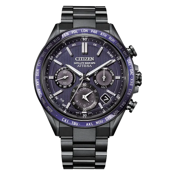 au maison ATTESA Blue Dial Super Titanium with DLC Coating Bracelet CC4059-64L