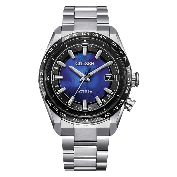 au maison ATTESA Blue Dial Super Titanium with Platinum DLC Coating Bracelet CB0288-65L