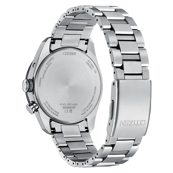 Au Maison ATTESA Blue Dial Super Titanium With Platinum DLC Coating Bracelet CB0288-65L