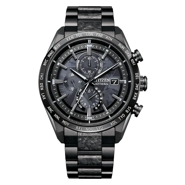 au maison ATTESA HAKUTO-R Black Dial Super Titanium Bracelet AT8287-62E