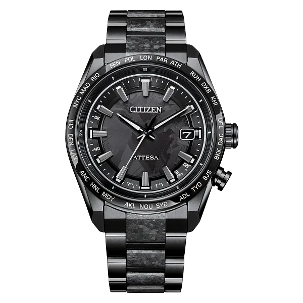 au maison ATTESA HAKUTO-R Black Dial Super Titanium with DLC Coating Bracelet CB0285-63E