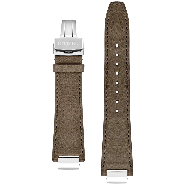 au maison Khaki Leather Strap Dial 59-009L6-03
