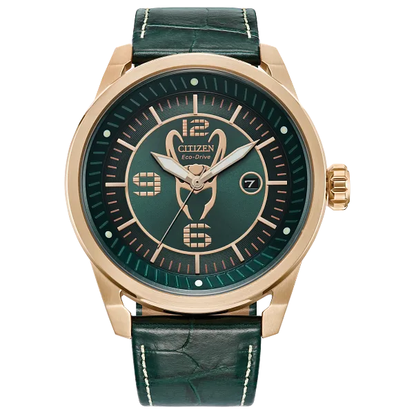 au maison Loki Green Dial Leather Strap AW1363-06W