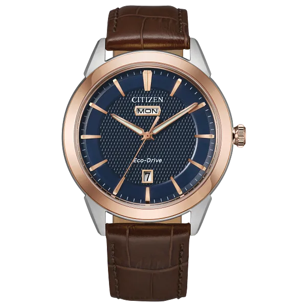 au maison Rolan Navy Dial Leather Strap AW0096-06L