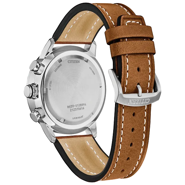 Au Maison Avion Green Dial Leather Strap CA4477-08X