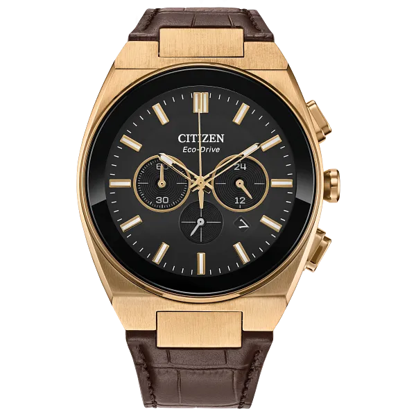 au maison Axiom SC Black Dial Leather Strap CA4583-01E