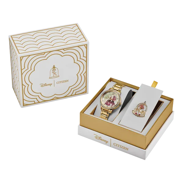 Au Maison Belle And Beast Gold-Tone Dial Stainless Steel Bracelet FE7048-51D