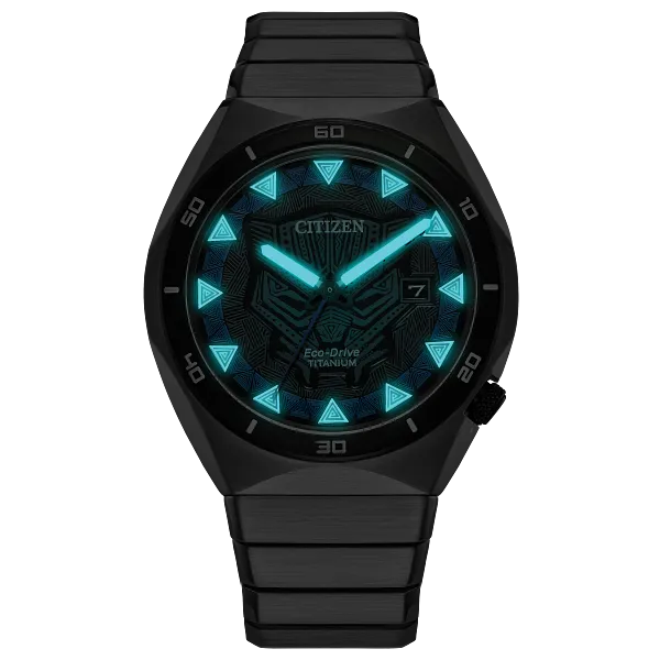 Au Maison Black Panther Black Dial Super Titanium Bracelet AW1668-50W