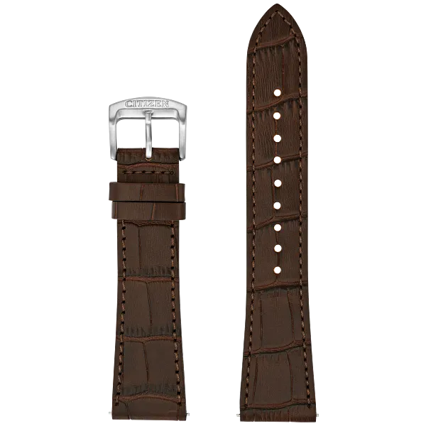 au maison Brown Croc-Embossed Leather Strap Dial 59-009VJ-06