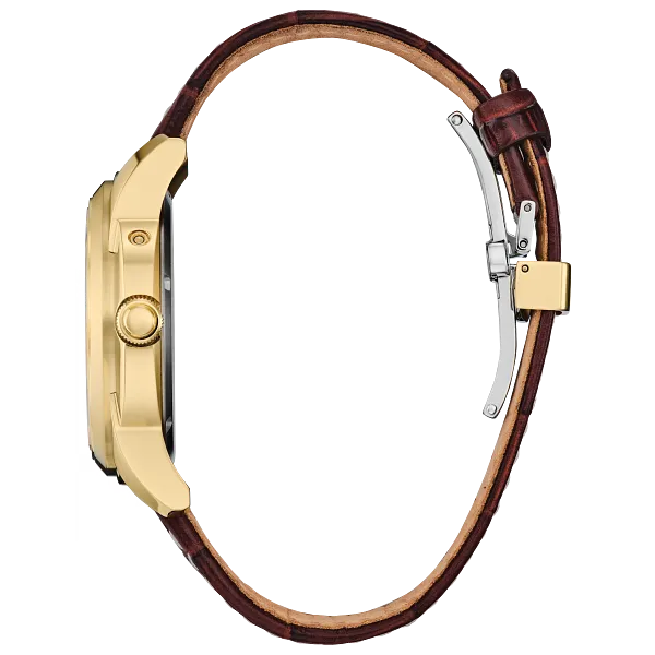 Au Maison Calendrier Gold-Tone Dial Leather Strap BU0082-06P