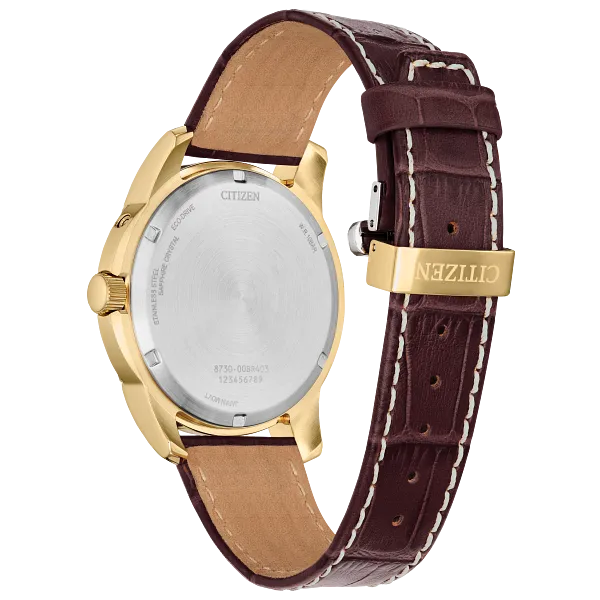 Au Maison Calendrier Gold-Tone Dial Leather Strap BU0082-06P