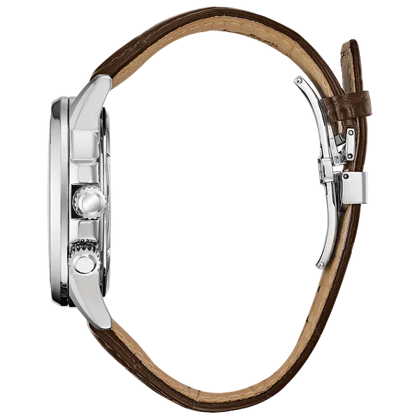 Au Maison Calendrier - Men's Eco-Drive BU2020-29X Brown Leather Watch