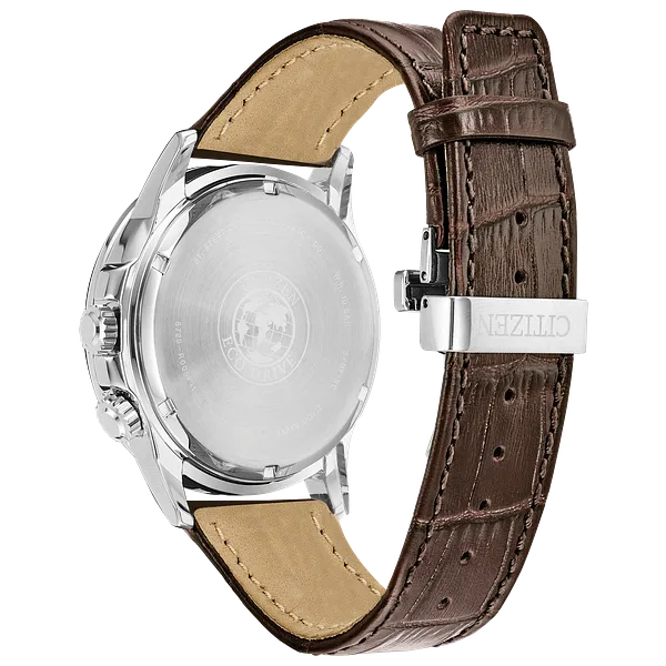 Au Maison Calendrier - Men's Eco-Drive BU2020-29X Brown Leather Watch