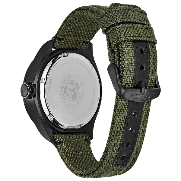 Au Maison Chandler - Men's Eco-Drive BU2055-16E Dark Green Strap Watch