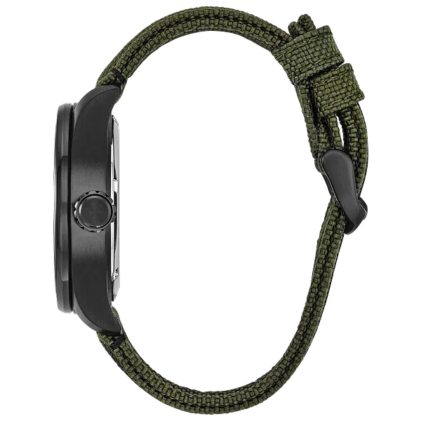 Au Maison Chandler - Men's Eco-Drive BU2055-16E Dark Green Strap Watch