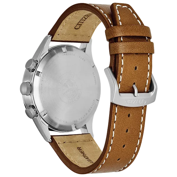 Au Maison Chandler - Men's Leather Band CA0621-05L Blue Dial Watch