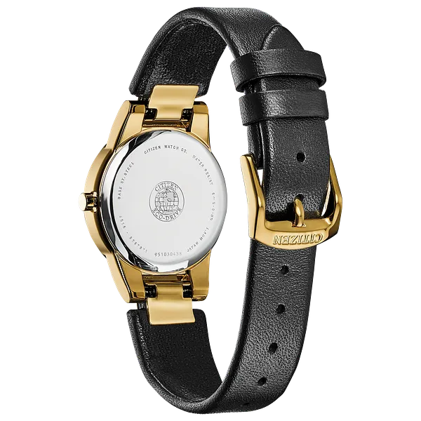 Au Maison Citizen Axiom Ladies Eco-Drive Gold Black Dial Watch
