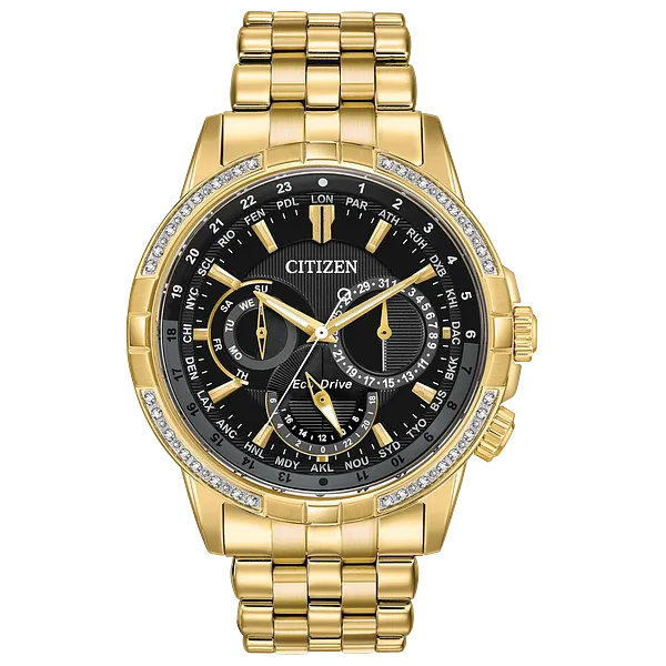 au maison Citizen Calendrier Men's Eco-Drive Diamond Bezel Watch