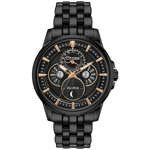 au maison Citizen Calendrier Moonphase Men's Eco-Drive Black Watch