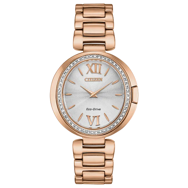 au maison Citizen Capella Ladies Eco-Drive Pink Gold Watch