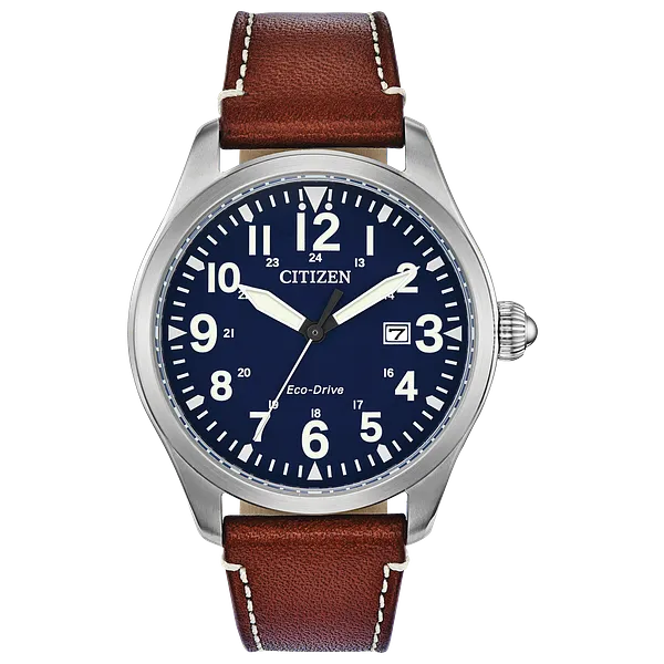 au maison Citizen Chandler Military Eco-Drive Blue Dial Watch