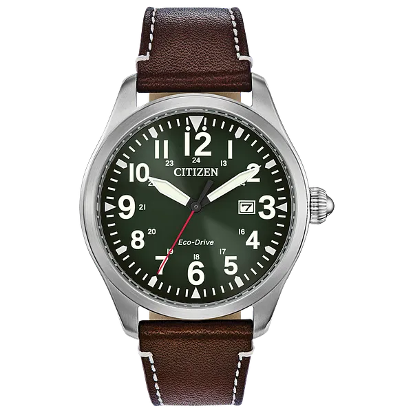 au maison Citizen Garrison Eco-Drive Green Dial Stainless Steel Watch