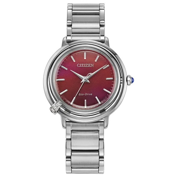 au maison Citizen L Arcly Red Dial Stainless Steel Bracelet EM1091-67X