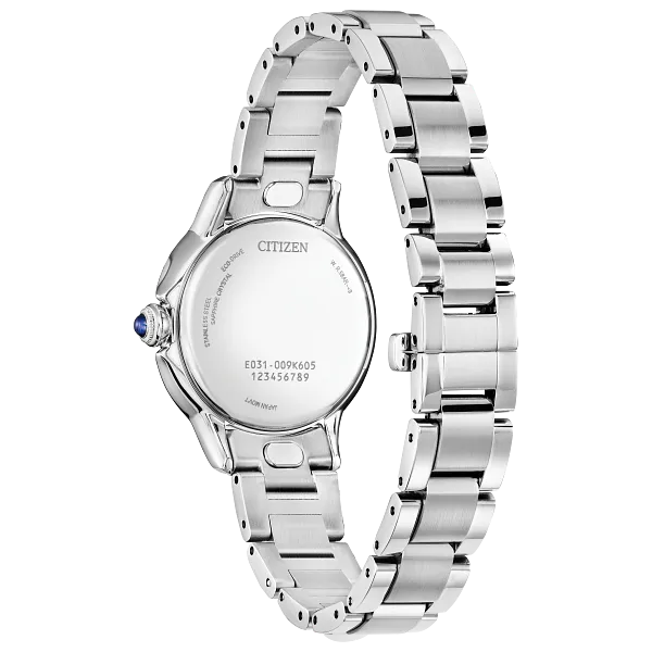 Au Maison Citizen L Ceci Black Dial Stainless Steel Bracelet EM1160-58E