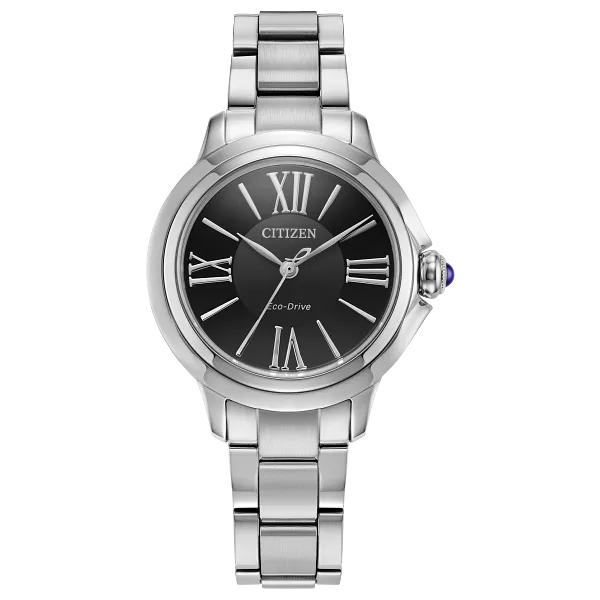 au maison Citizen L Ceci Black Dial Stainless Steel Bracelet EM1160-58E