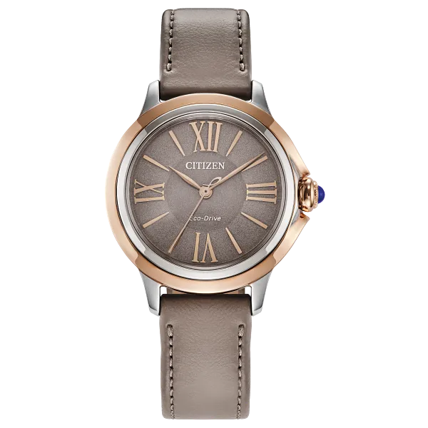 au maison Citizen L Ceci Taupe Dial Eco-Pet Strap EM1166-01Z
