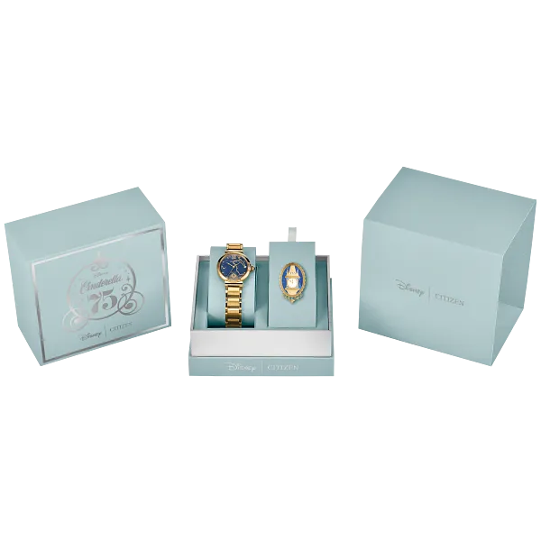 Au Maison Citizen L Cinderella 75th Anniversary Blue Dial Stainless Steel Bracelet EM1068-69W