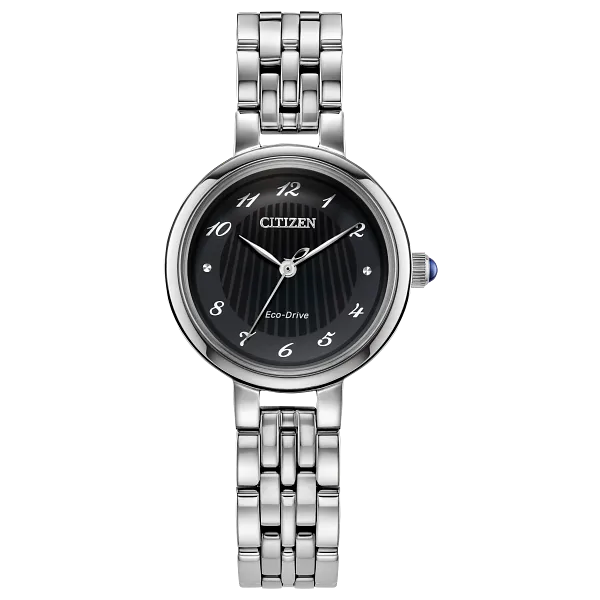 au maison Citizen L “Classic” Black Dial Stainless Steel Bracelet EM0990-81E