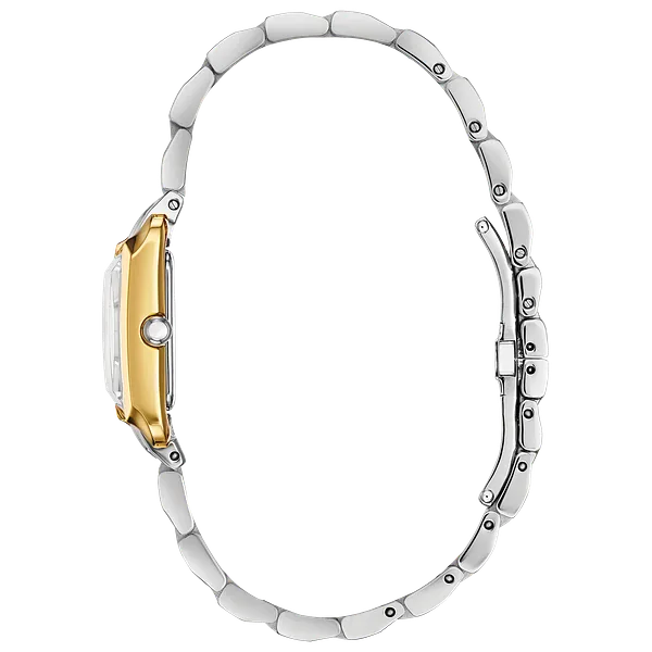 Au Maison Citizen L Ladies Eco-Drive Gold White Dial Stainless Steel Watch