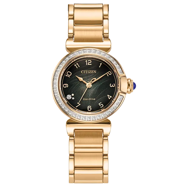 au maison Citizen L Mae Green Dial Stainless Steel Bracelet EM1123-62X