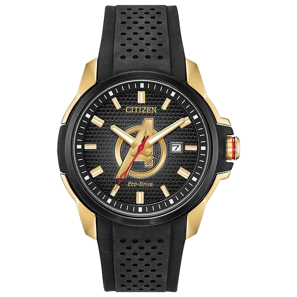 au maison Citizen Marvel Avengers Eco-Drive Gold Stainless Steel Watch