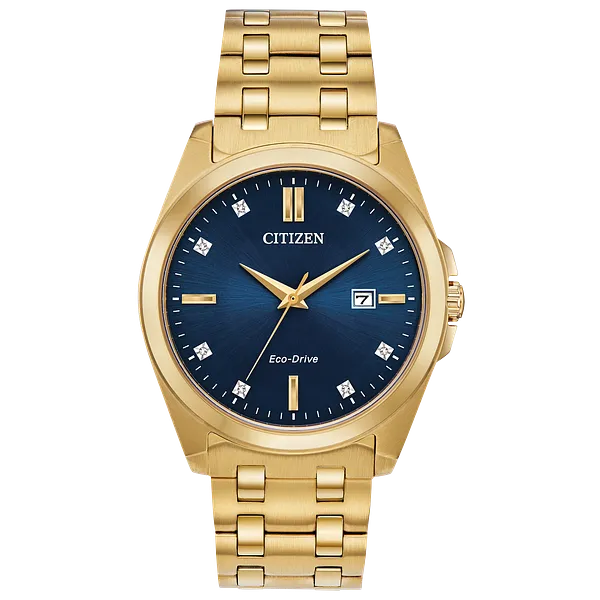 au maison Citizen Peyten Eco-Drive Blue Dial Gold Stainless Steel Watch