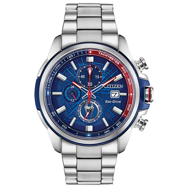 au maison Citizen Spider-Man Eco-Drive Blue Dial Stainless Steel Watch