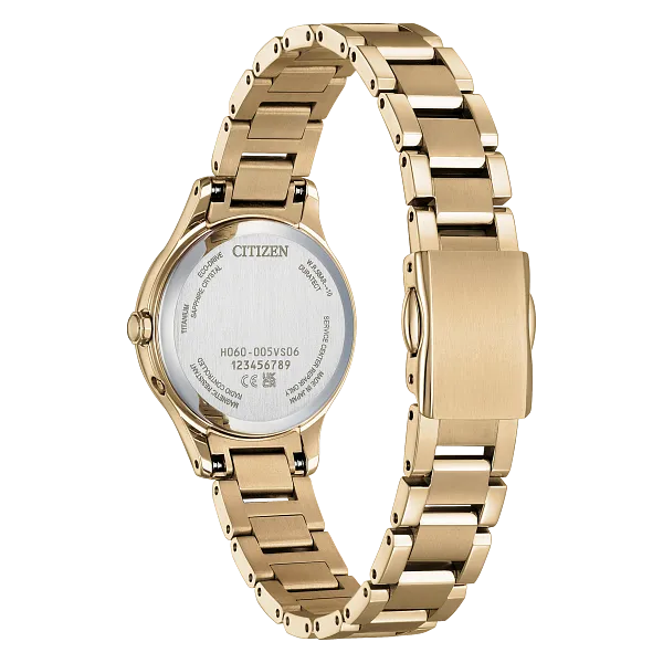 Au Maison Citizen XC White Dial Super Titanium With Duratect Amber Yellow Bracelet ES9492-57D