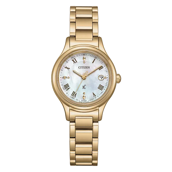 au maison Citizen xC White Dial Super Titanium with Duratect Amber Yellow Bracelet ES9492-57D