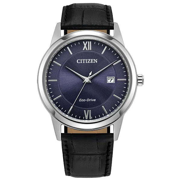 au maison Classic Blue Dial Leather Strap AW1780-09L
