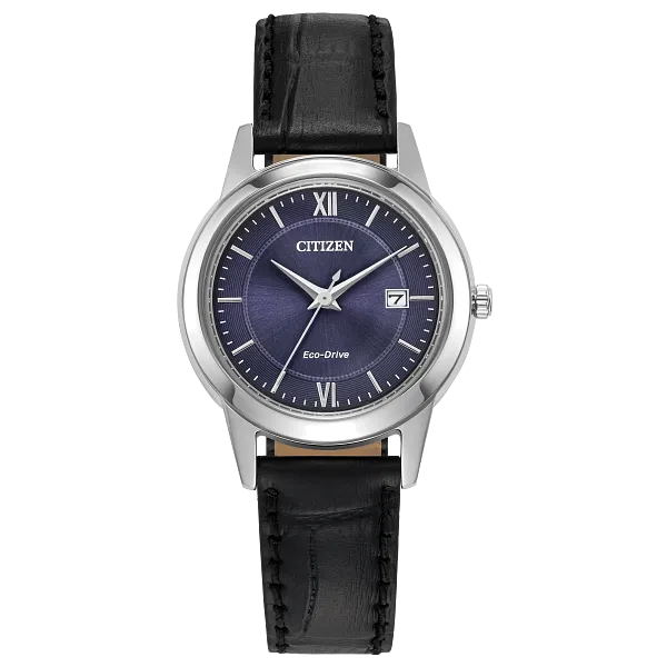 au maison Classic Blue Dial Leather Strap FE1087-01L