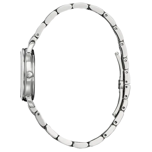 Au Maison Classic Coin Edge Silver-Tone Dial Stainless Steel Bracelet EM1050-56A