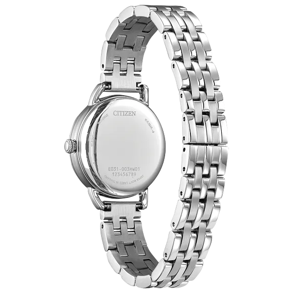 Au Maison Classic Coin Edge Silver-Tone Dial Stainless Steel Bracelet EM1050-56A