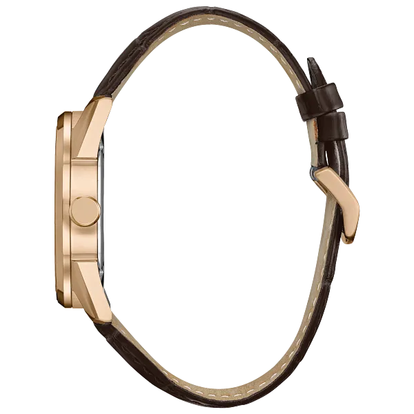 Au Maison Classic Ivory Dial Leather Strap AW0082-01A