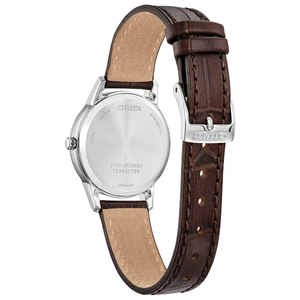 Au Maison Classic Silver-Tone Dial Leather Strap FE1087-28A