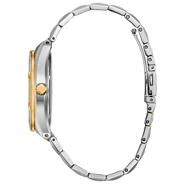 Au Maison Corso Diamond Black Dial Stainless Steel Bracelet BM7644-51E