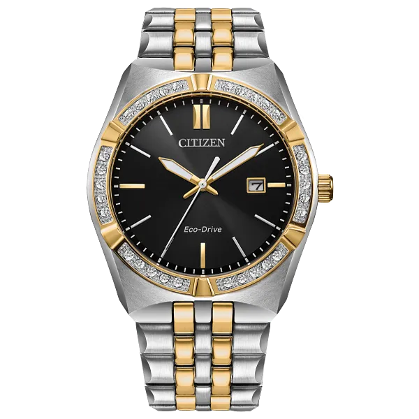 au maison Corso Diamond Black Dial Stainless Steel Bracelet BM7644-51E