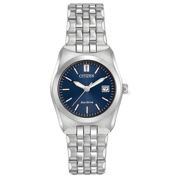 au maison Corso - Ladies Eco-Drive 3-Hand Sporty Blue Dial Watch