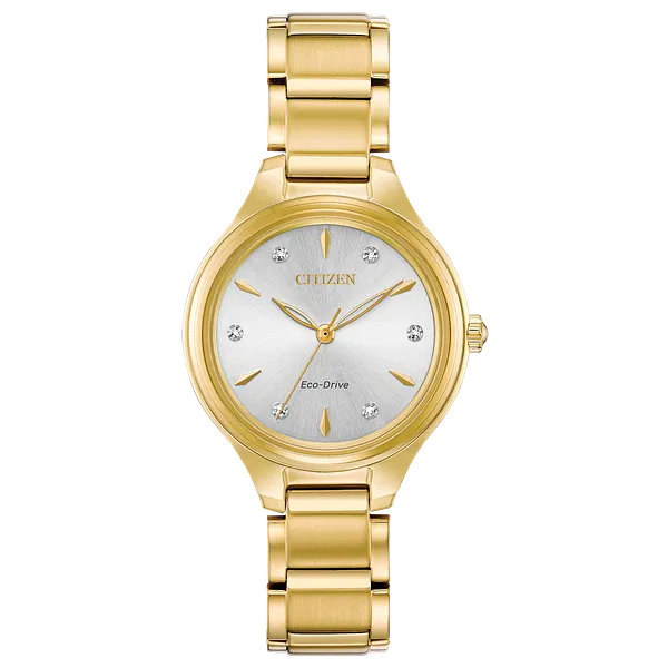 au maison Corso - Ladies Eco-Drive FE2102-55A Silver White Dial Watch