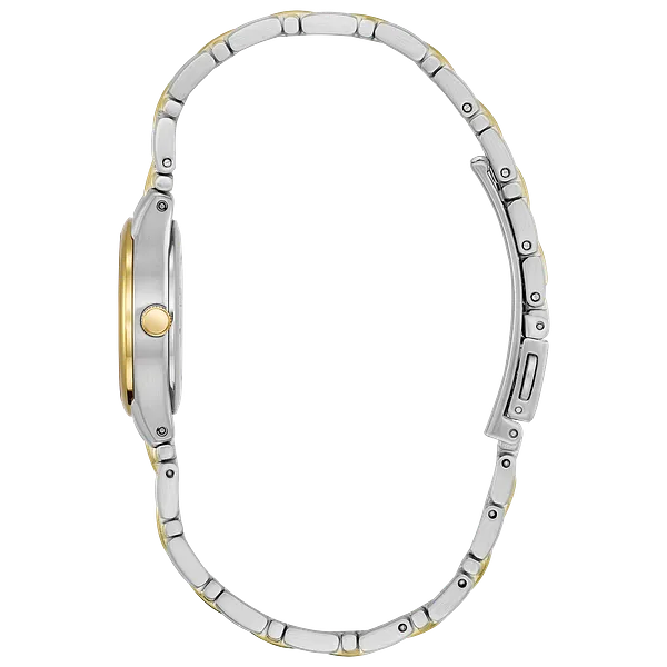 Au Maison Corso - Ladies Eco-Drive Two-Tone White Dial Date Watch